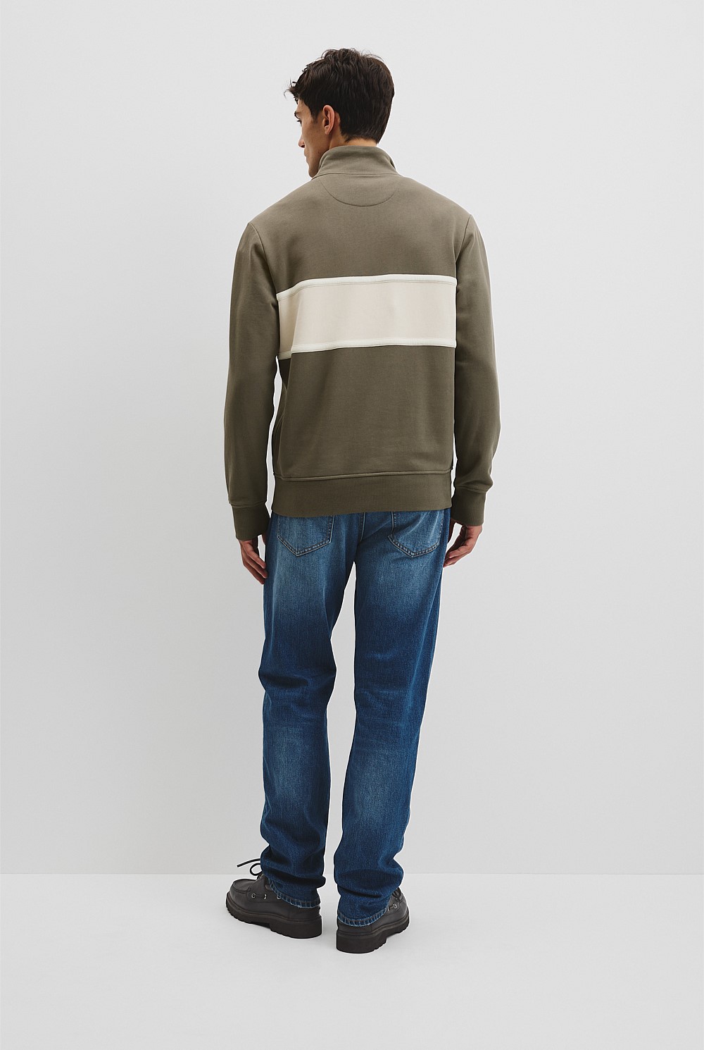 Australian Cotton Modern Logo Quarter Zip Sweat