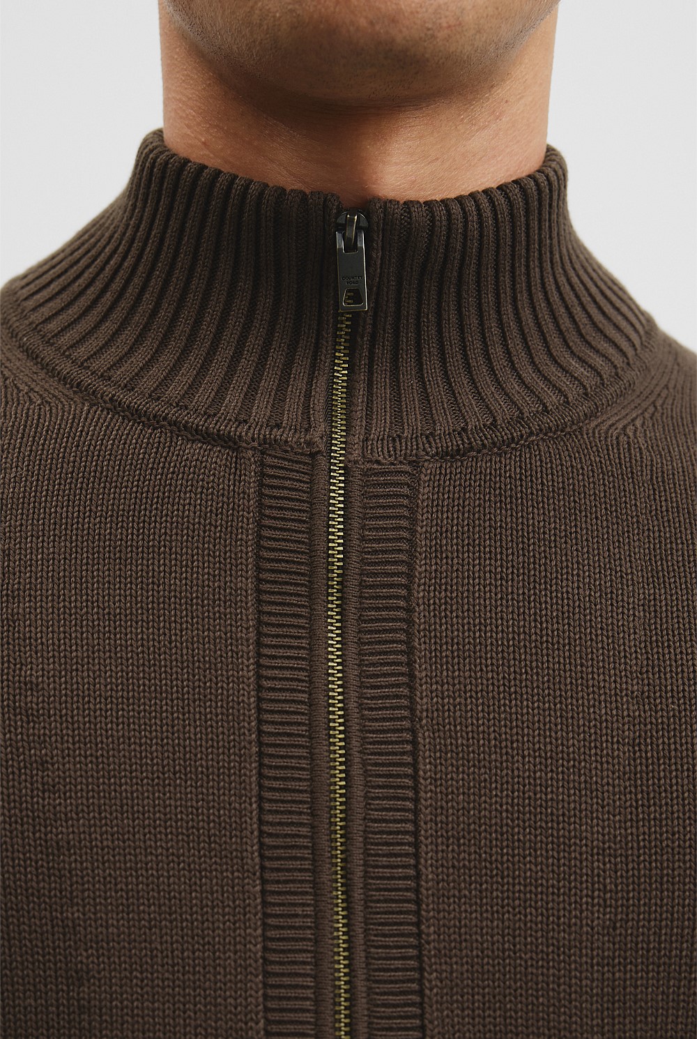 Australian Cotton Zip Through Knit Jacket