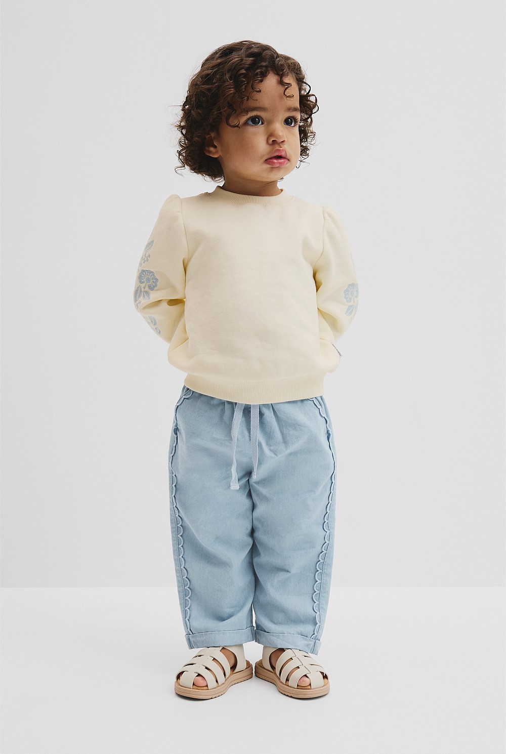 Embroidered Sleeve Sweat
