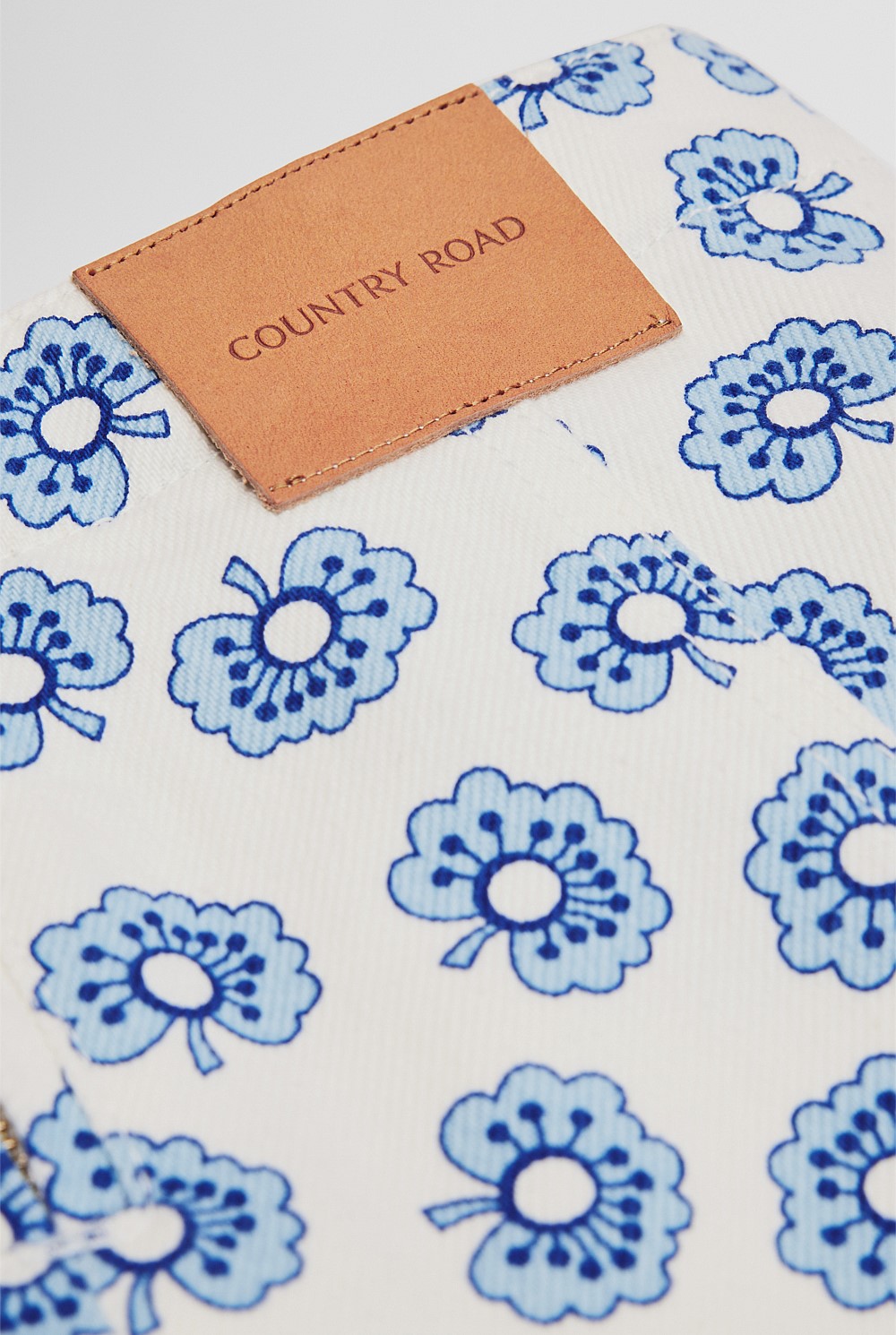 Printed Denim Skirt