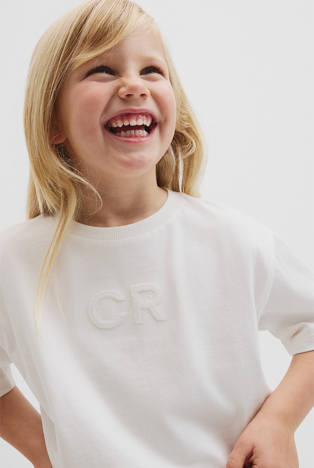 Short Sleeve Sequin Logo T-Shirt