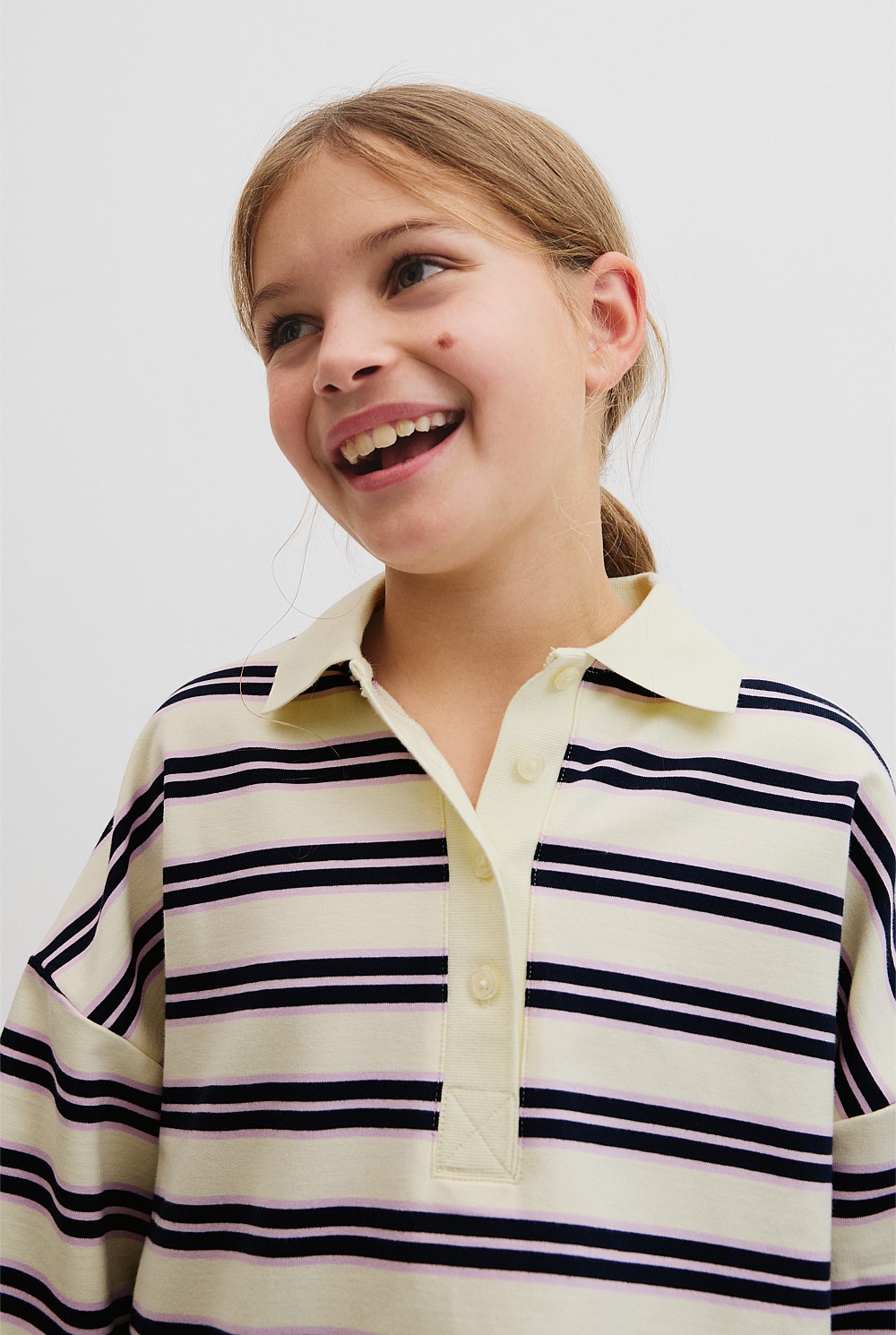 Long Sleeve Stripe Rugby Top