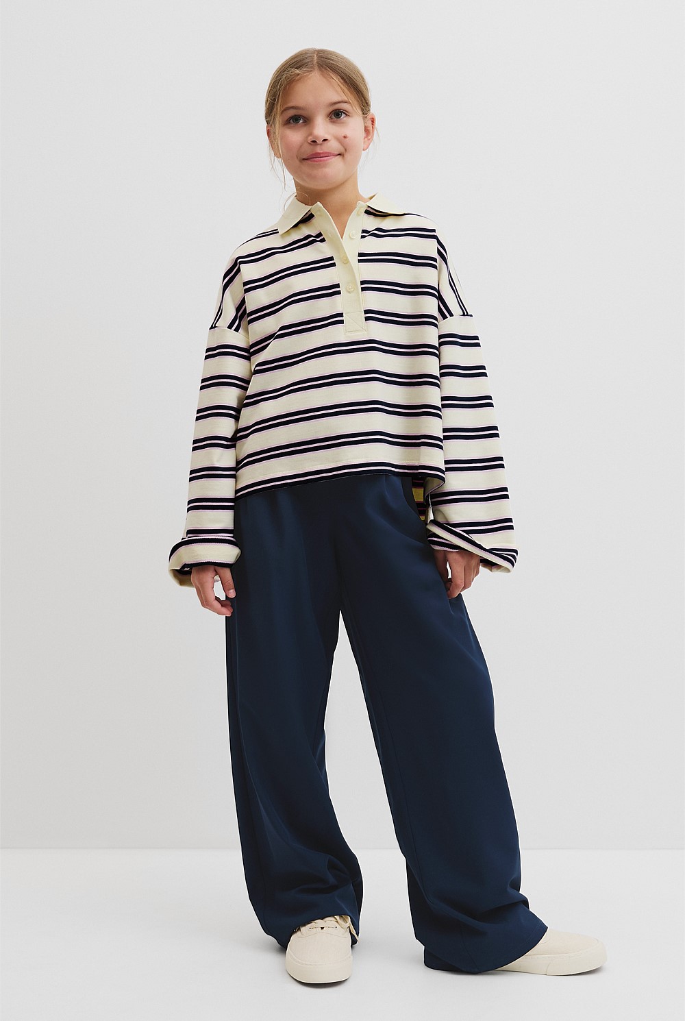 Long Sleeve Stripe Rugby Top