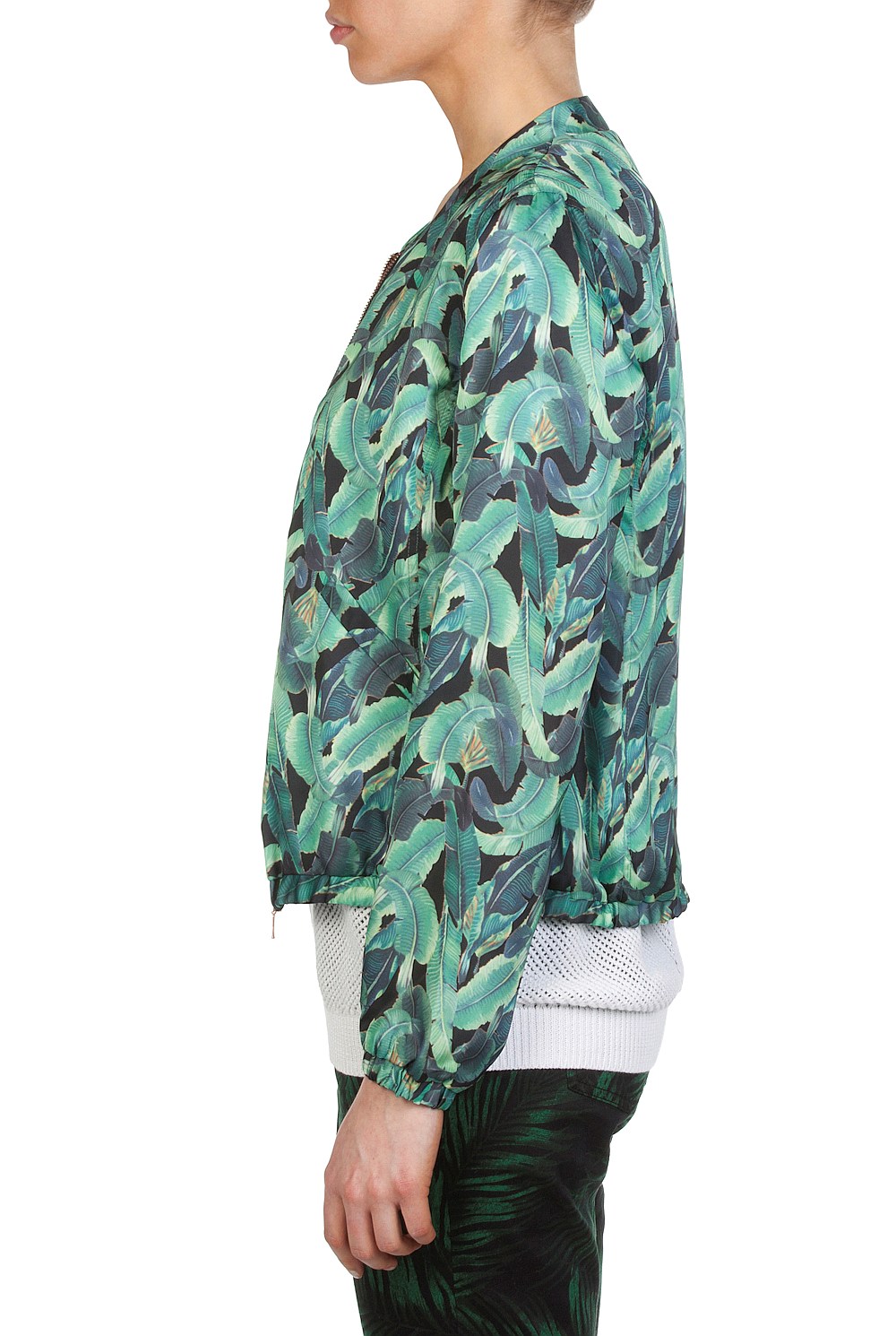 Leaf Print Bomber