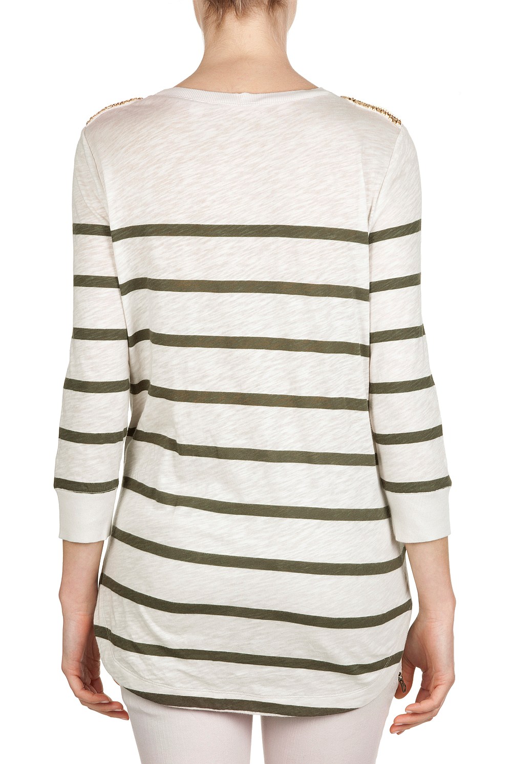 Stripe Epaulette T-Shirt