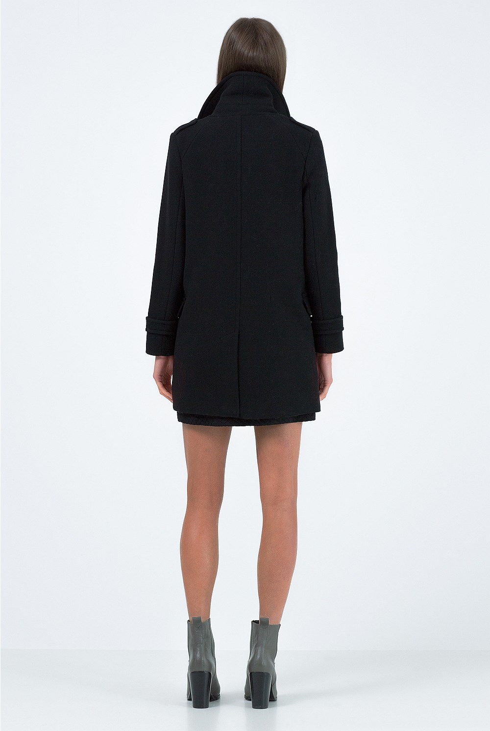 Wool Twill Pea Coat