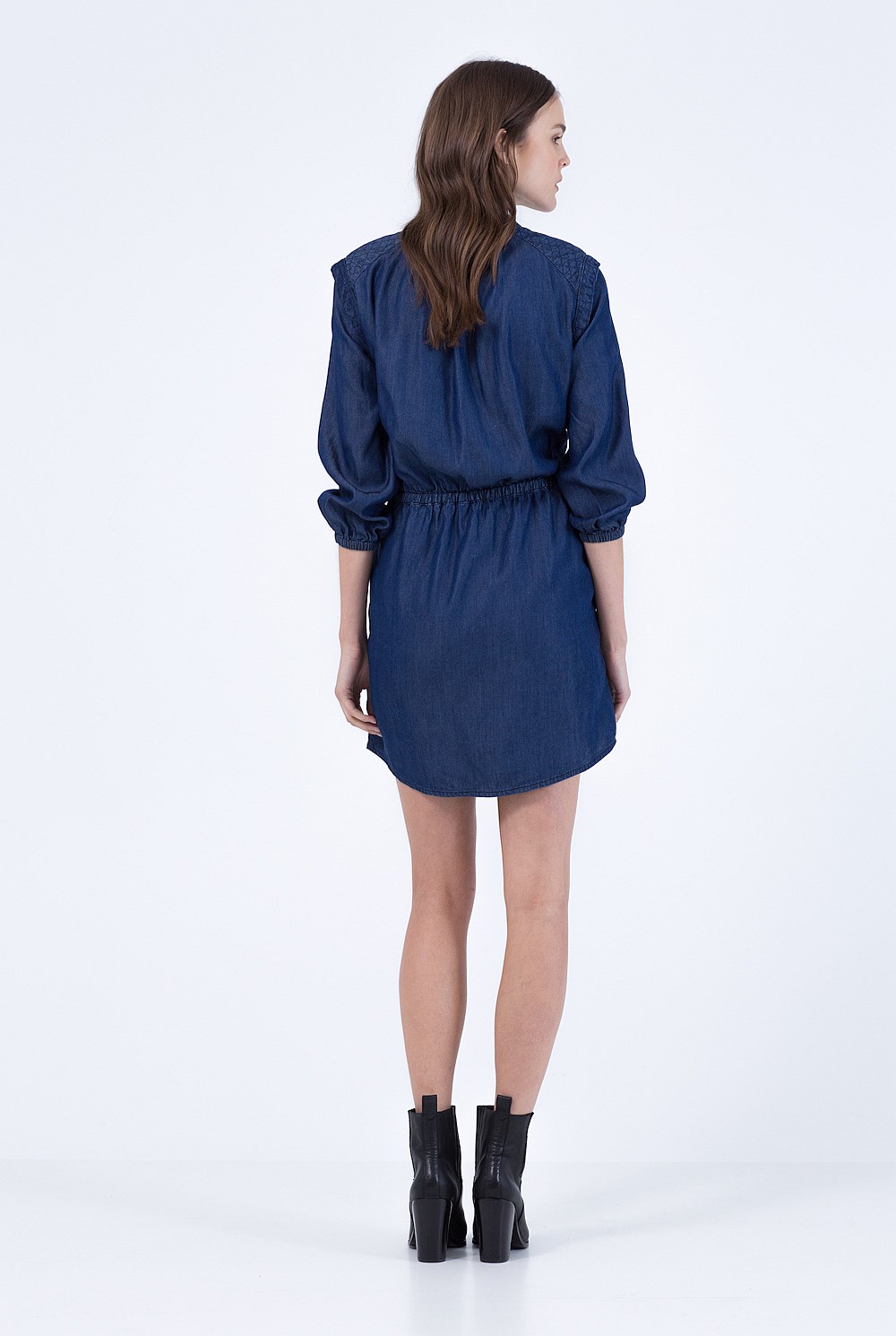 Chambray Quilted Dress