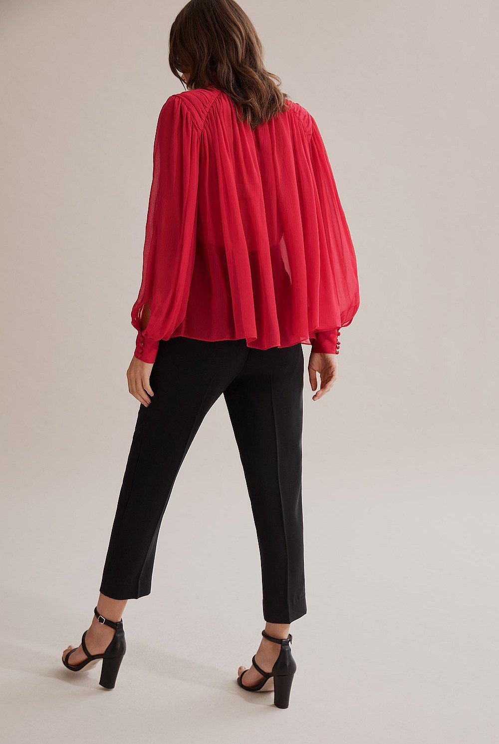 High Neck Silk Blouse