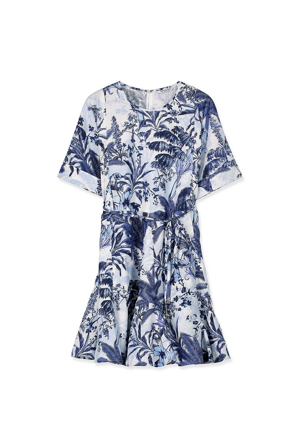 Godet Print Mini Dress