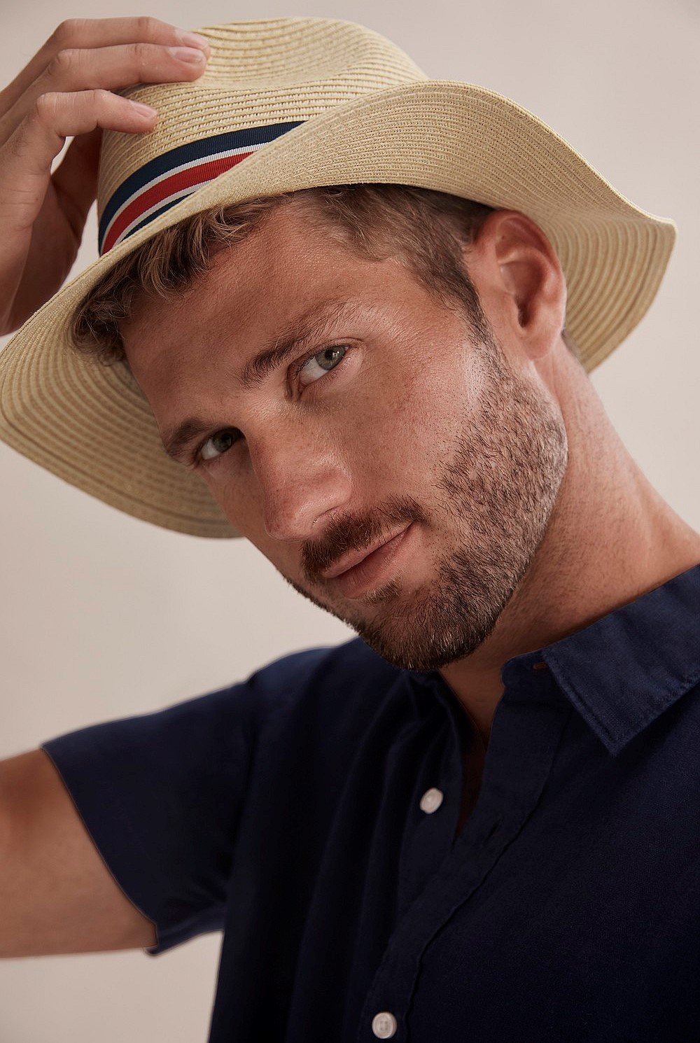 Stripe Panama Hat