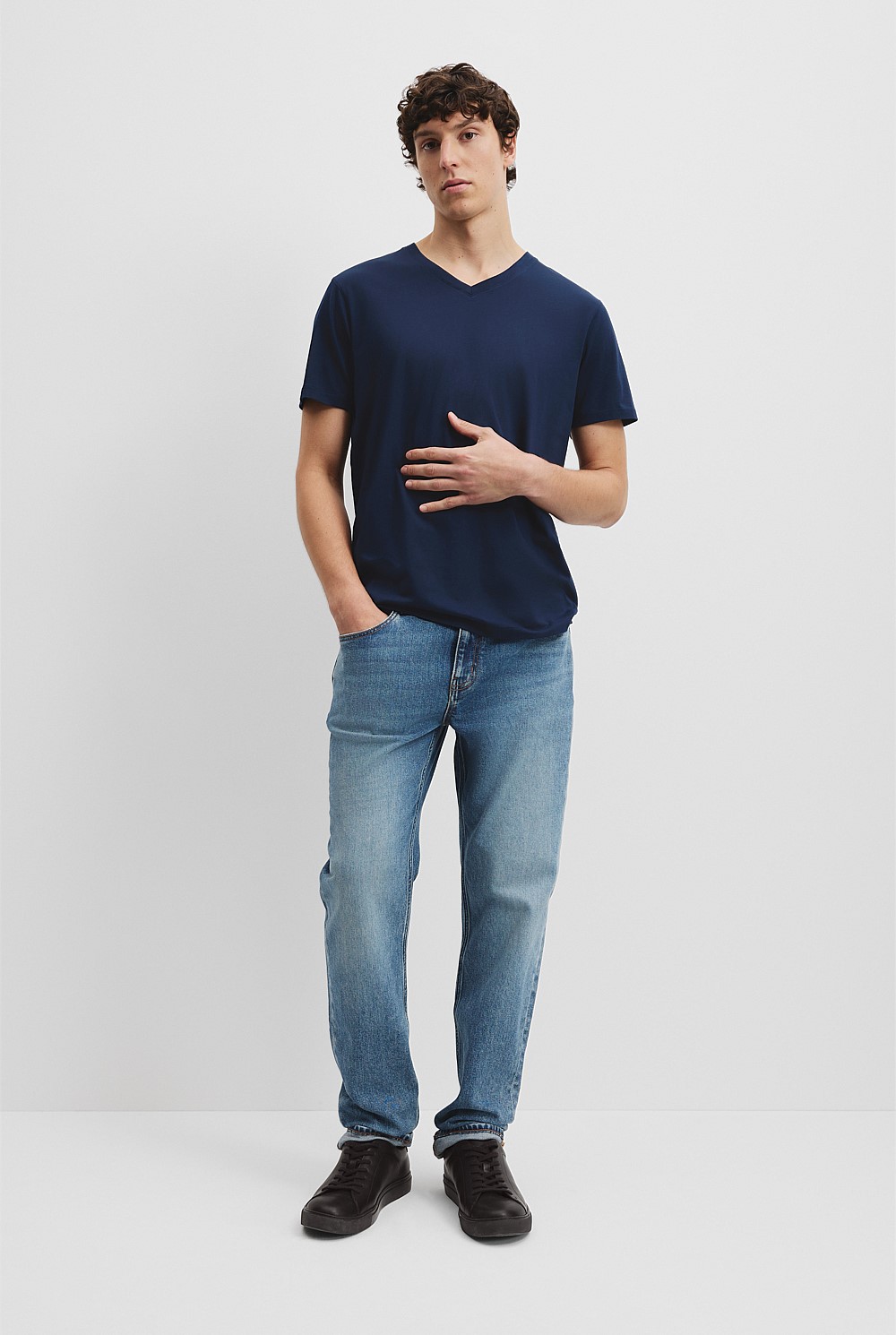 Pima Cotton V-Neck T-Shirt