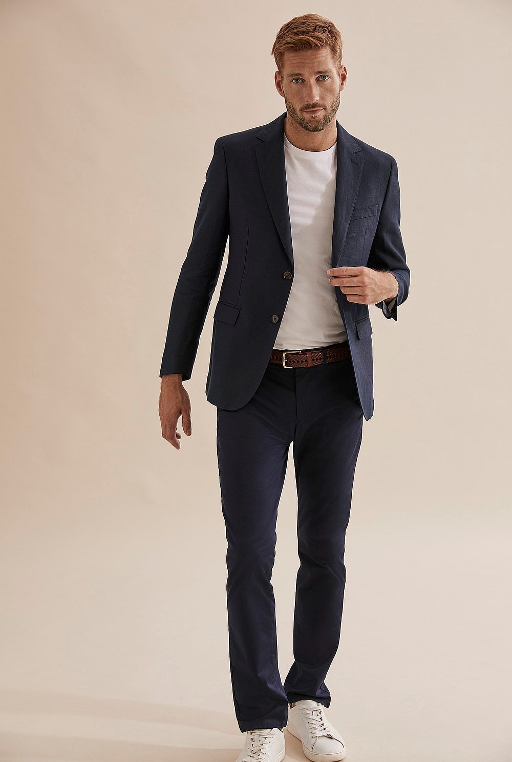 Regular Textured Linen Blazer