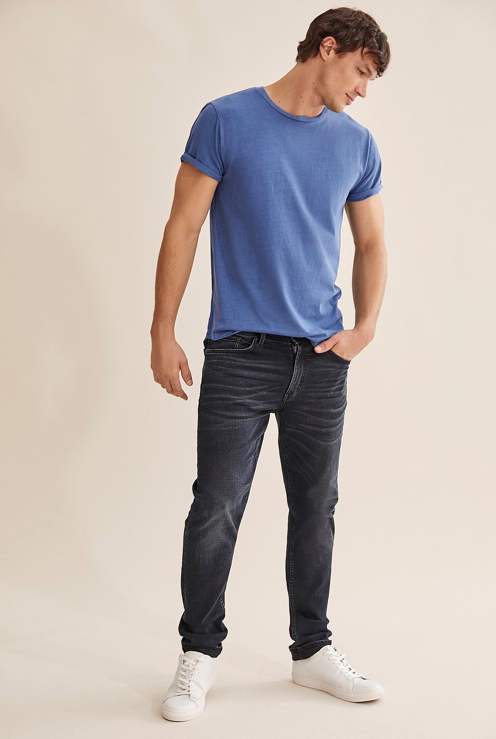 Slim Blue Black Jean