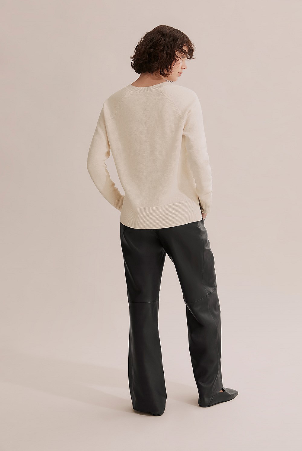 Cotton Linen V-Neck Knit