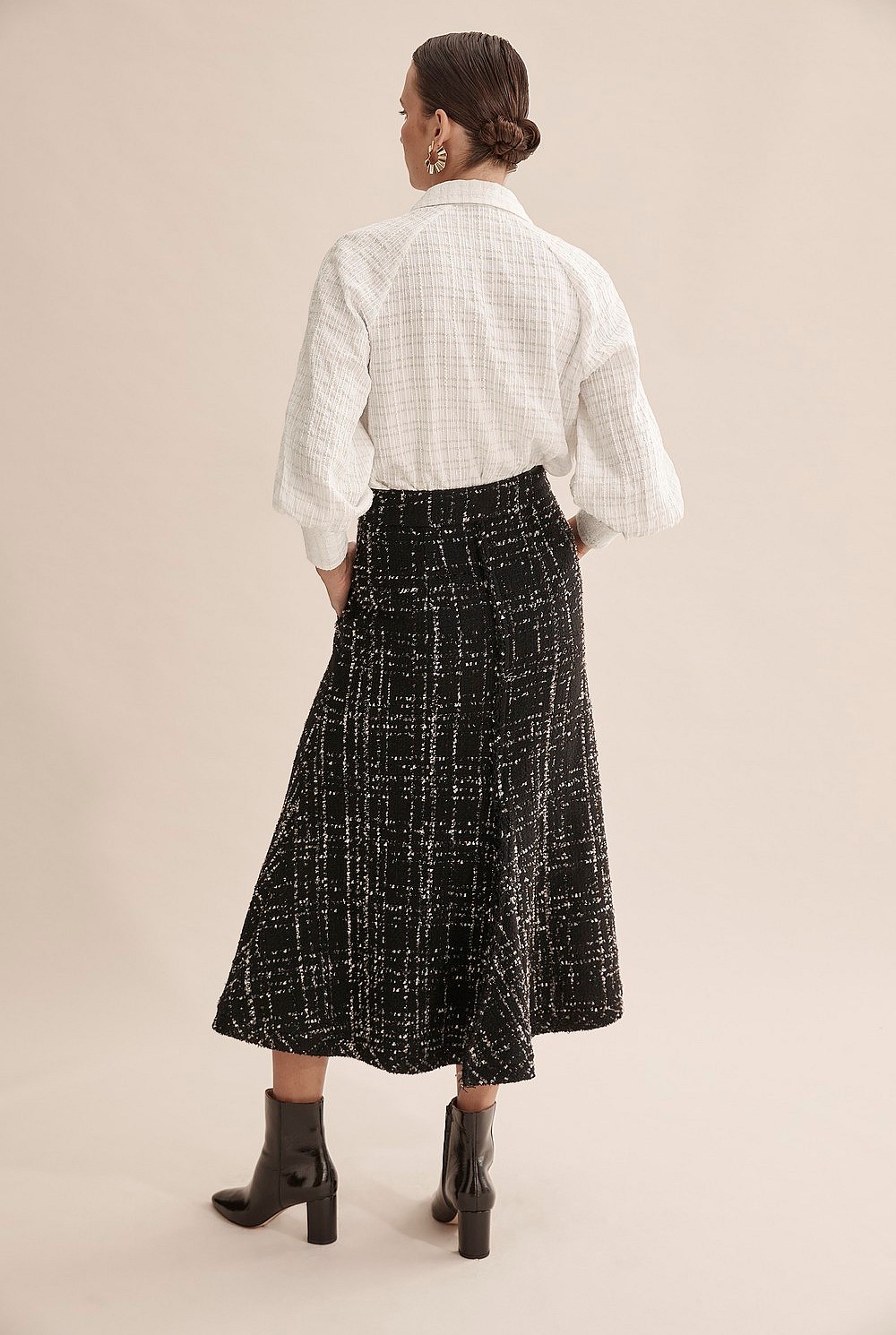 Tweed Midi Skirt