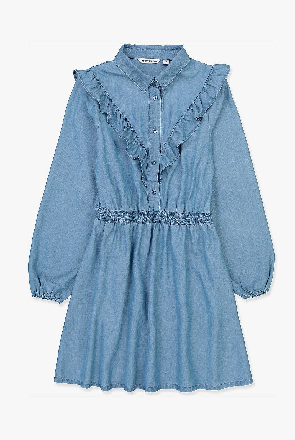 Teen Chambray Frill Dress