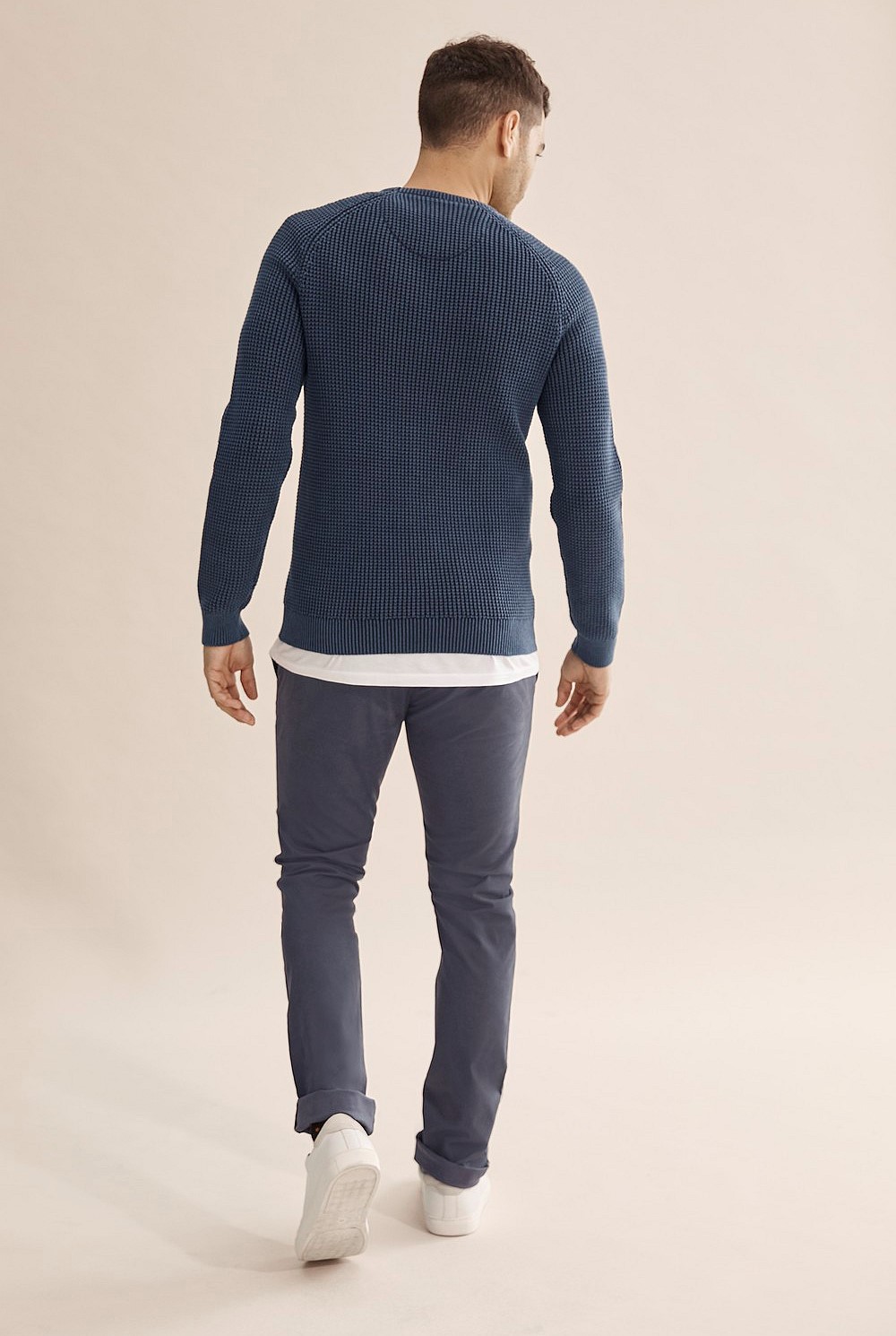 Waffle Cotton Crew Knit