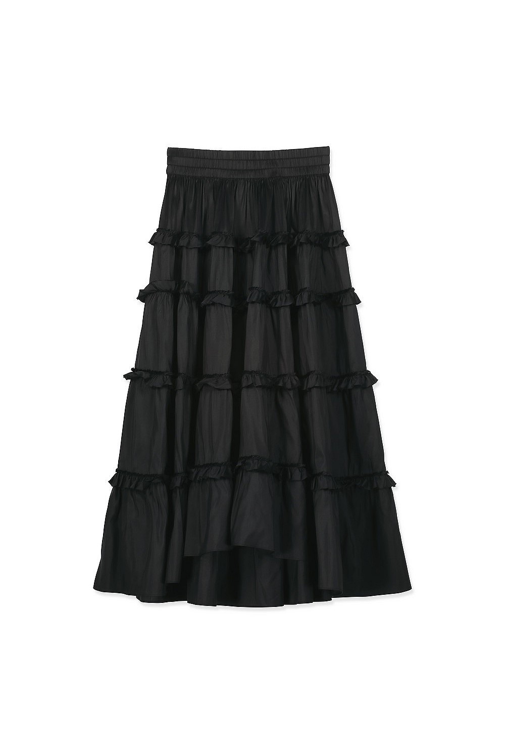 Silk Tiered Skirt