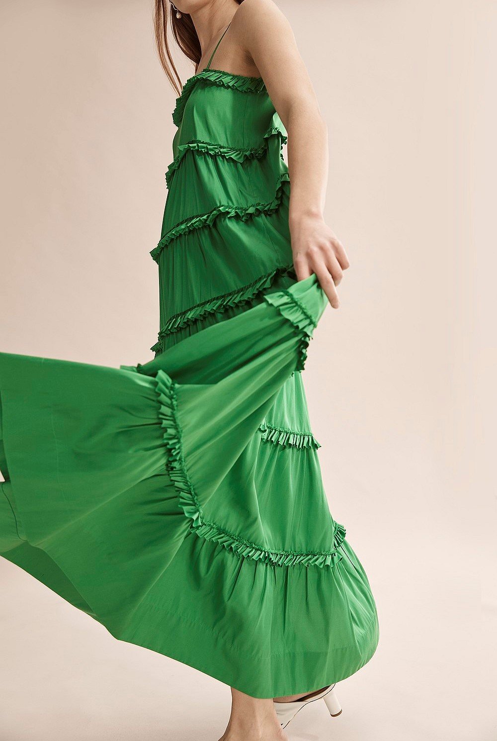 Silk Tiered Dress