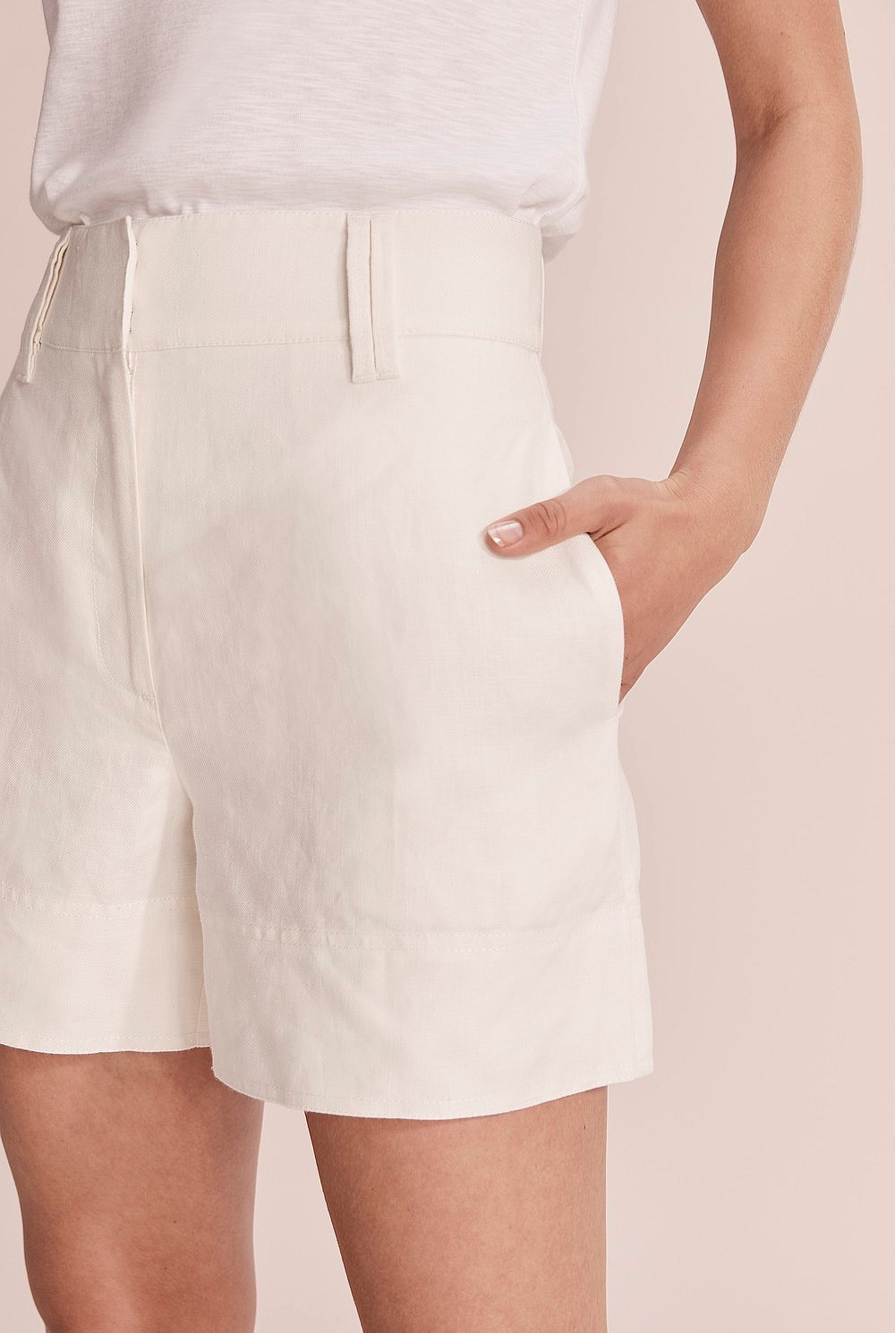 Linen Wide Leg Short