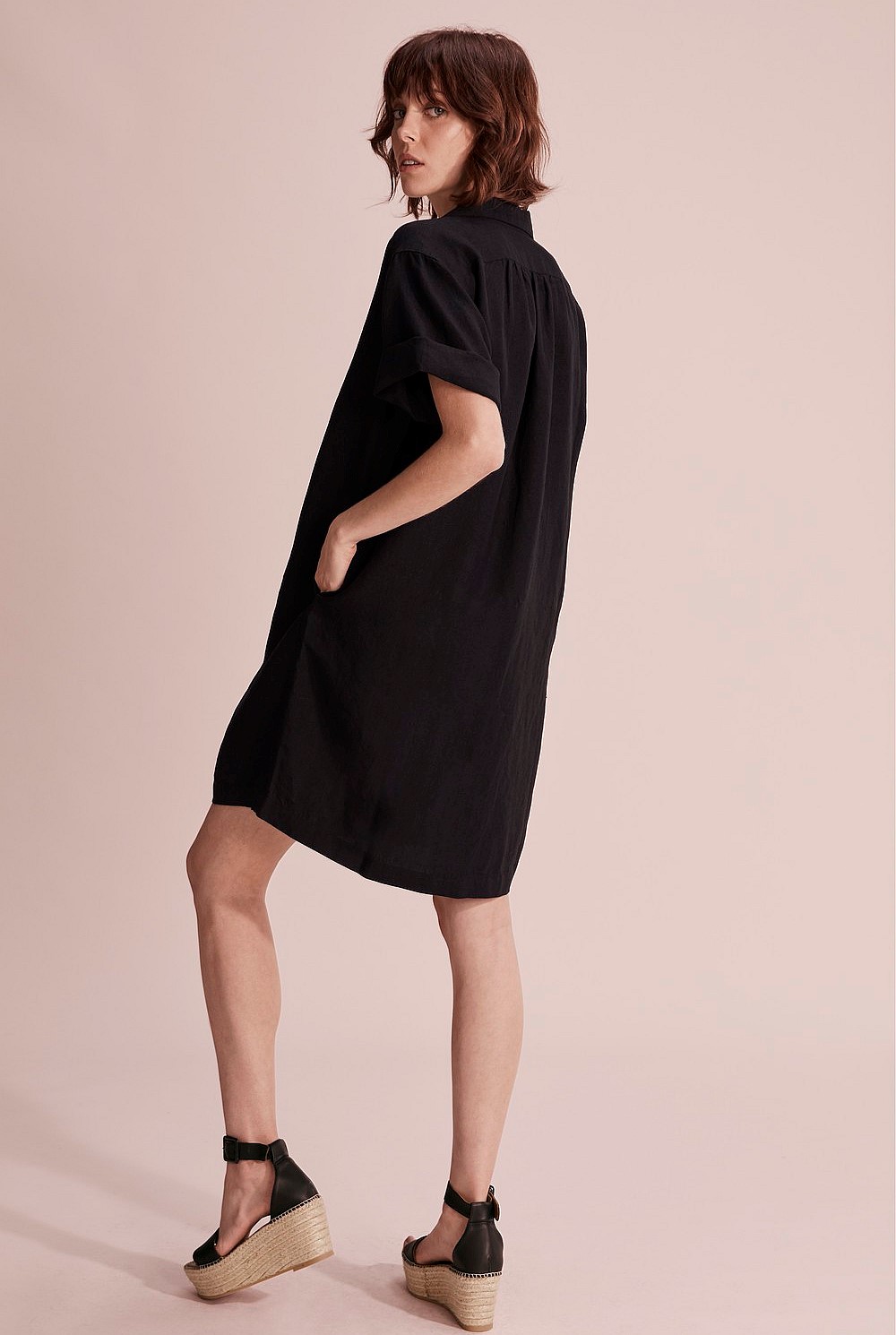 Organically Grown Linen Popover Dress