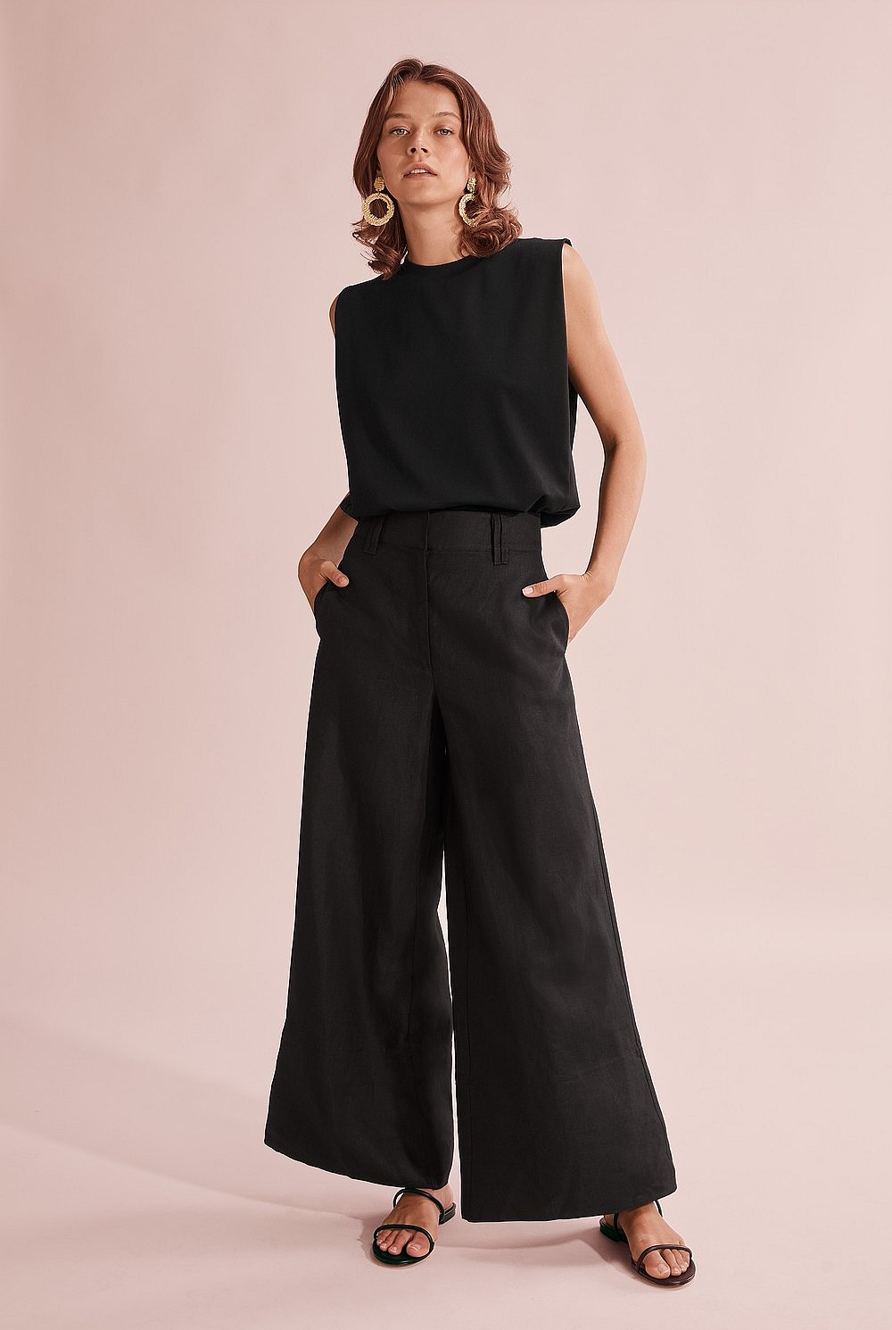Linen Wide Leg Pant