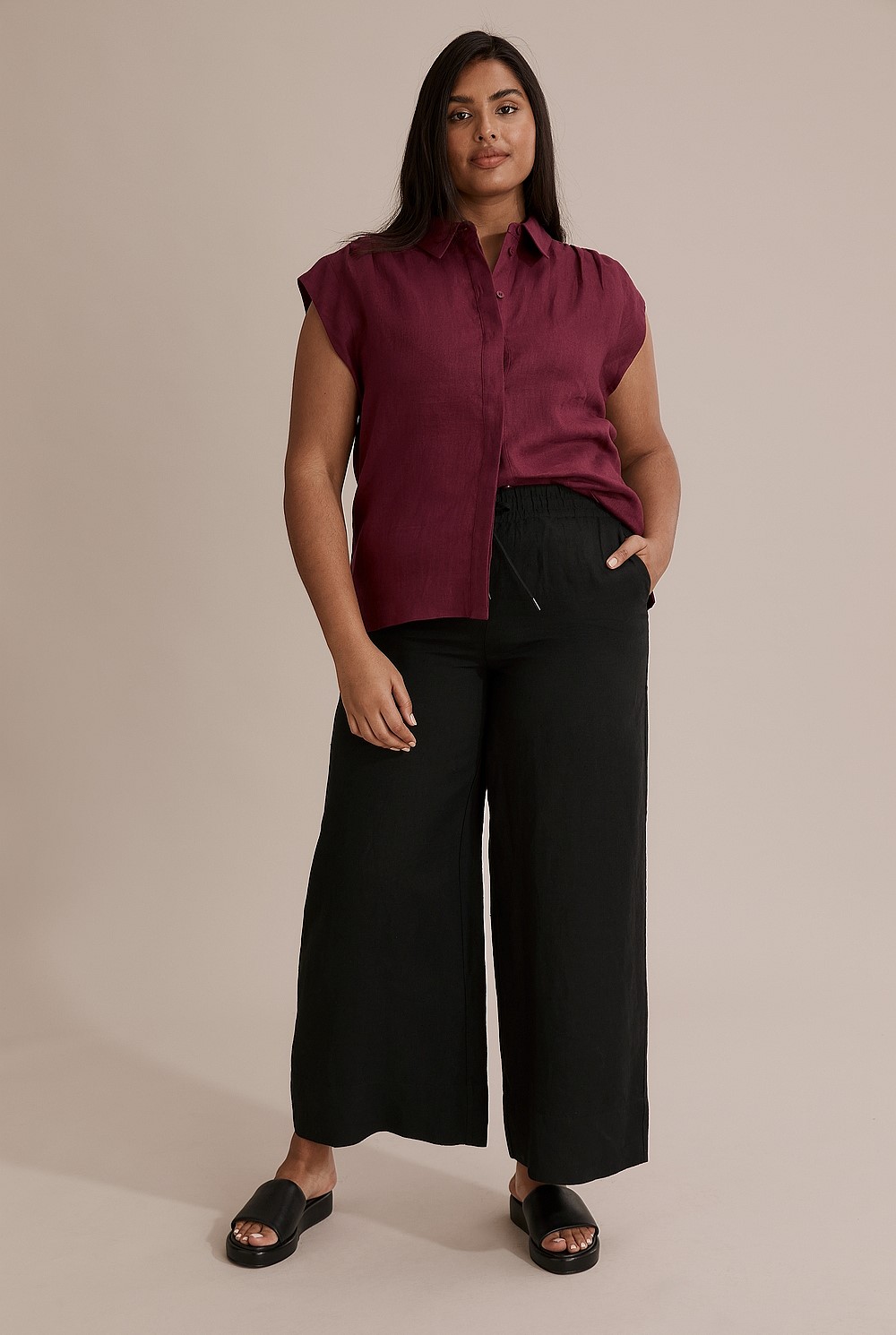 Organically Grown French Linen Palazzo Pant