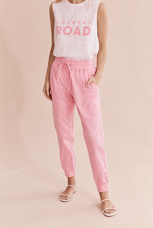 Candy Pink Beach Jogger - Pants | Country Road