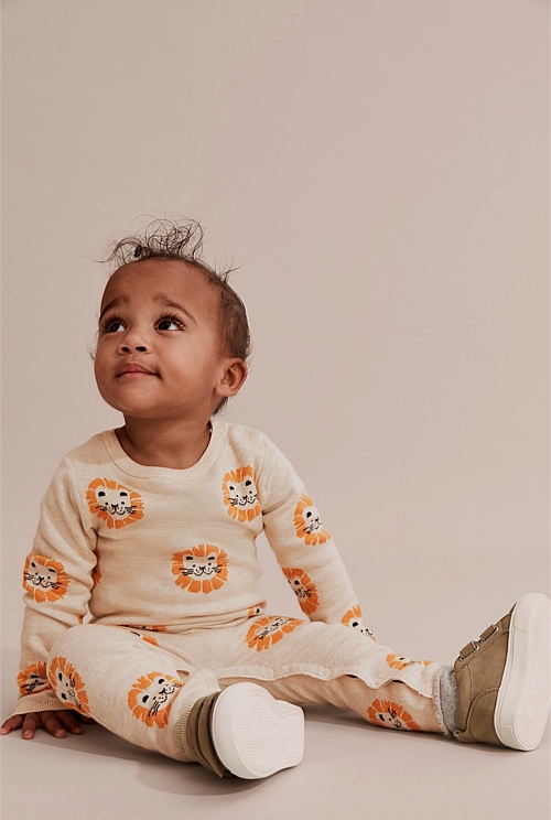 Oatmeal Marle Lion Knit Jumpsuit - Jumpsuits & Bodysuits | Country Road