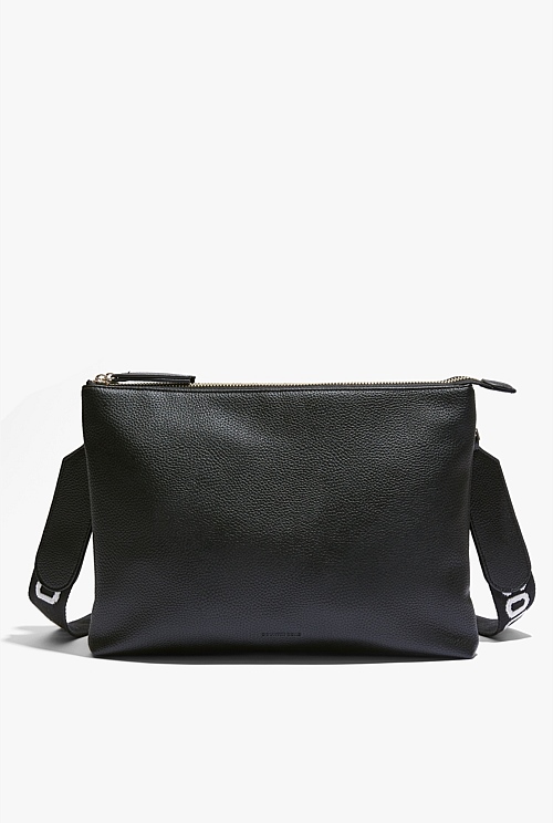 Black Double Zip Crossbody Bag Bags Country Road
