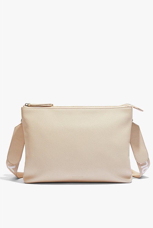 Natural Double Zip Crossbody Bag Bags Country Road