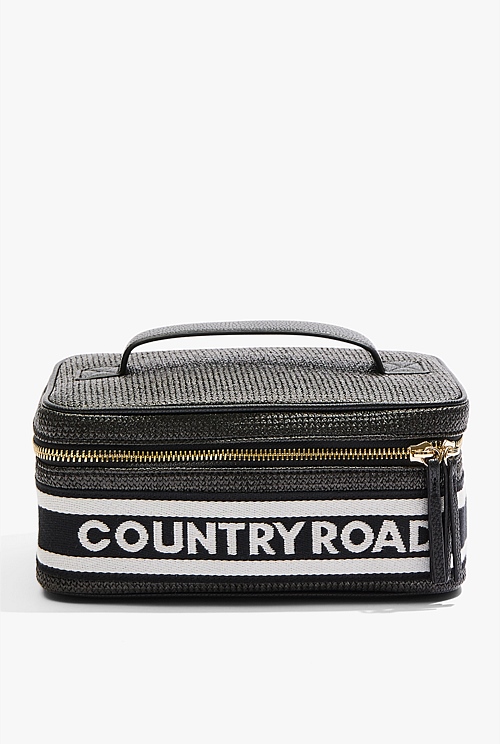 Black Mid Branded Cosmetic Bag Bags Country Road