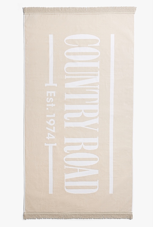 Sand Australian Cotton Logo Beach Towel Beach Towels Country Road