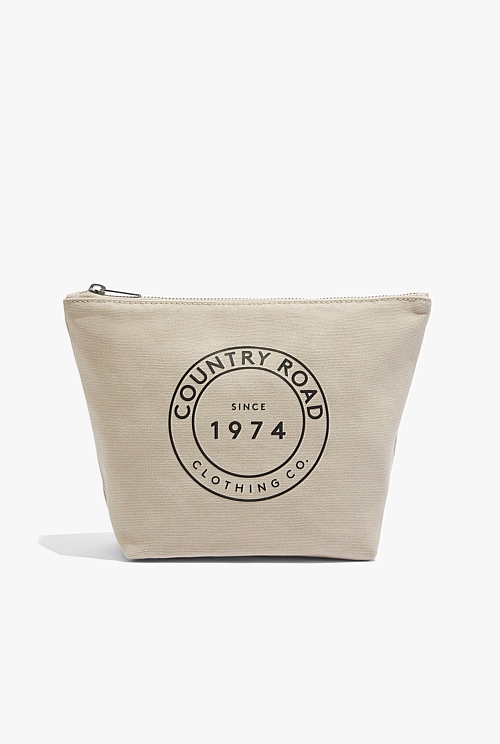 Sand CR Branded Cosmetic Bag Bags Country Road