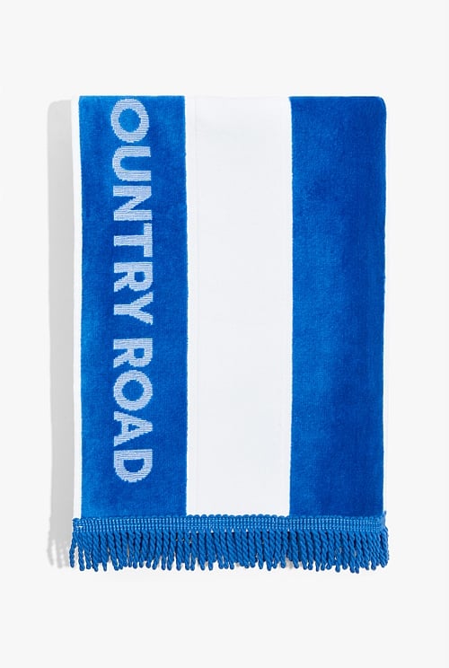 Venice Blue Australian Cotton Beau Beach Towel Beach Towels Country