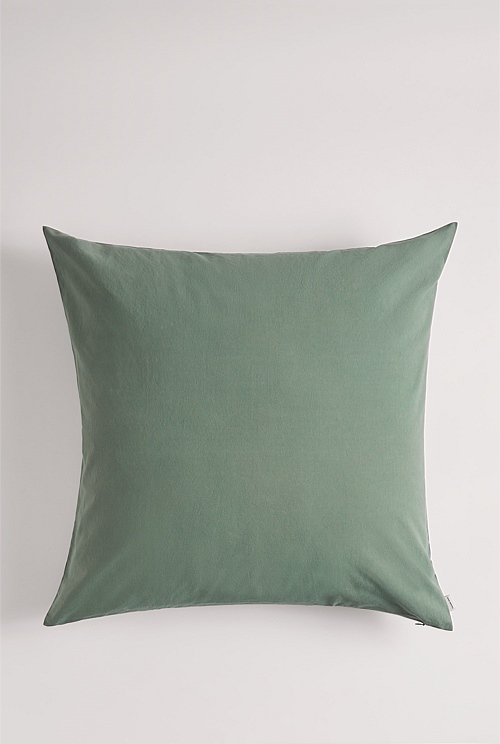 Forest Green Brae Australian Cotton European Pillowcase Natural Fibres Country Road