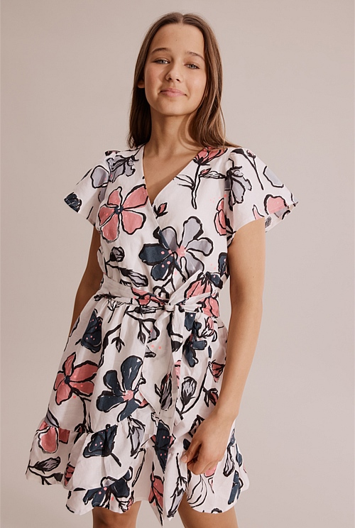 Teen Floral Wrap Dress - Dresses | Country Road