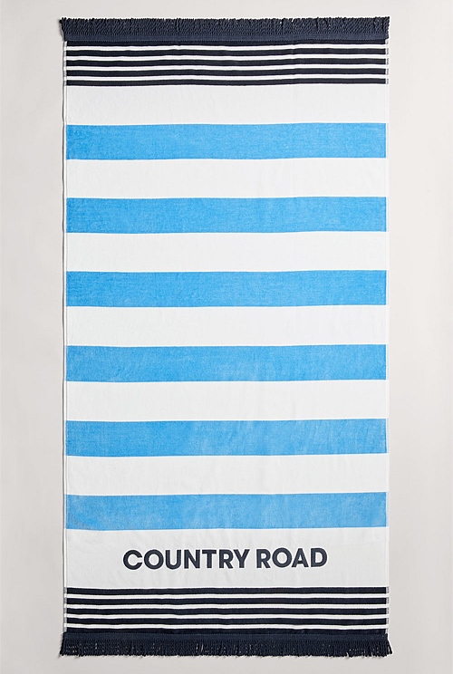 Seaside Blue Yamba Australian Cotton Beach Towel Beach Towels