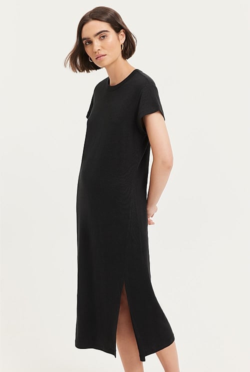 Black Jersey Midi Dress - Dresses | Country Road