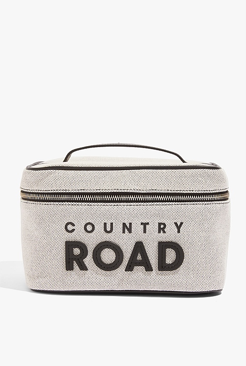 Black Large Applique Cosmetic Case Bag Bags Country Road