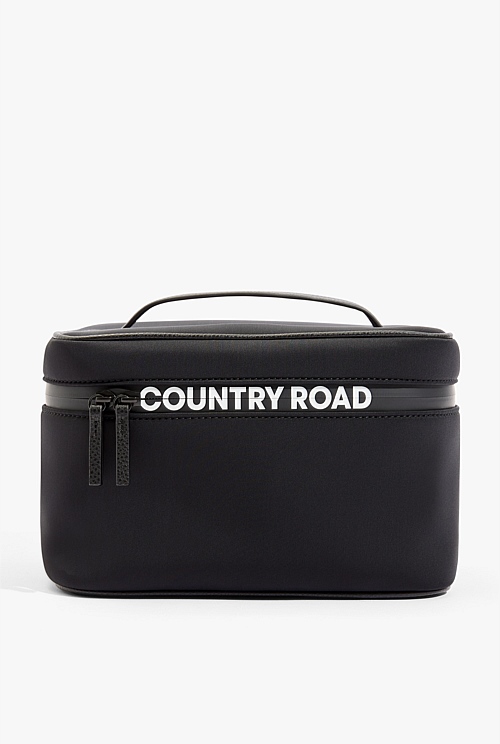 Black Neoprene Large Cosmetic Case Bags Country Road