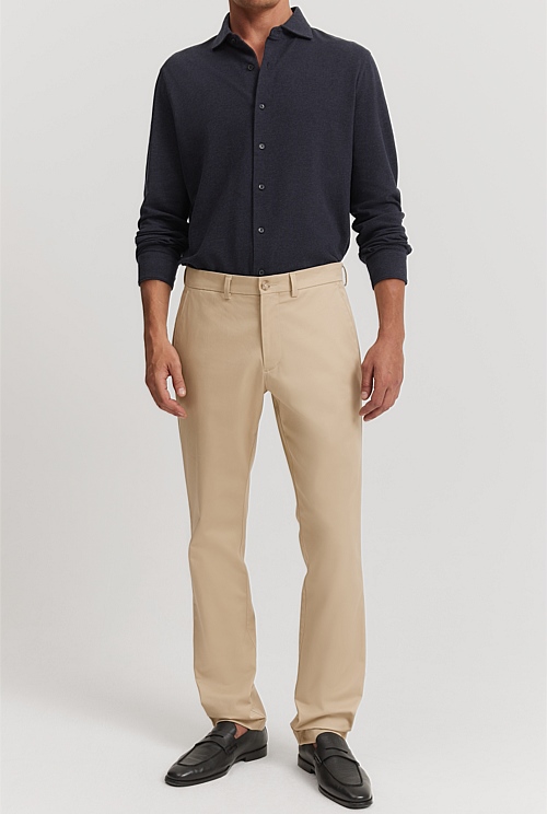 Natural Regular Fit Travel Trouser - Chinos | Country Road