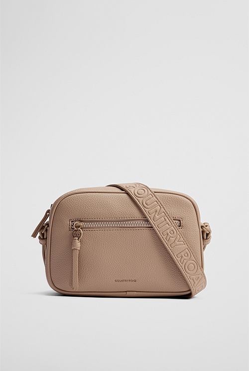 Dark Camel Strap Detail Crossbody Bag Bags Country Road