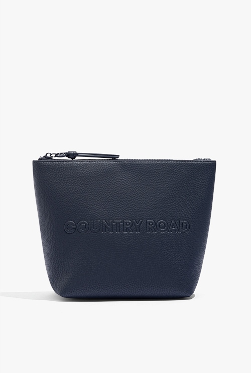 Navy Branded Detail Tri Cosmetic Bag Bags Country Road