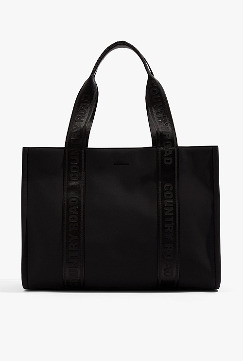 Black Neoprene Branded Tote - Bags | Country Road