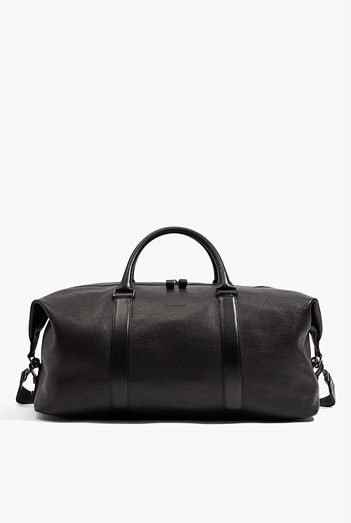 Black Leather Weekender Bags Country Road