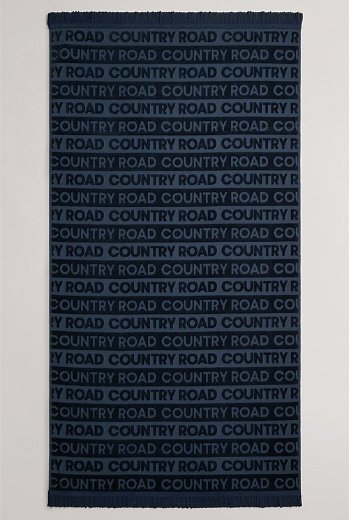 Navy Charlie Beach Australian Cotton Beach Towel Beach Towels