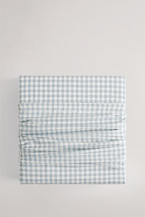 Mineral Blue Noni Gingham Queen Quilt Cover Queen Quilt Covers Country Road