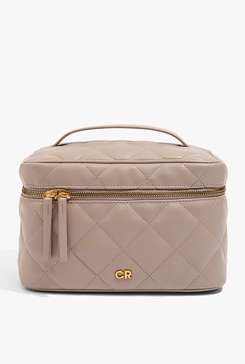 Fawn Quilted Large Cosmetic Case Bags Country Road