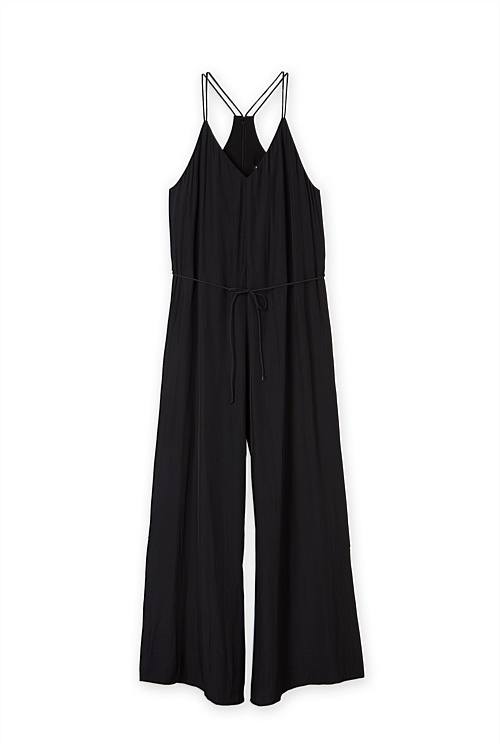 Black Fluid Strap Jumpsuit - Dresses | Country Road